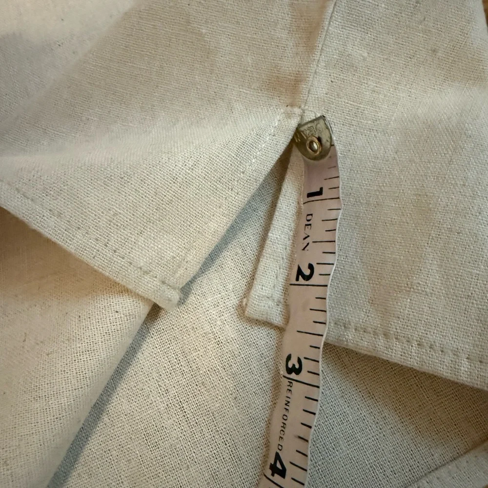Cream High Waist Tailored linen Shorts size M - Picture 13 of 15